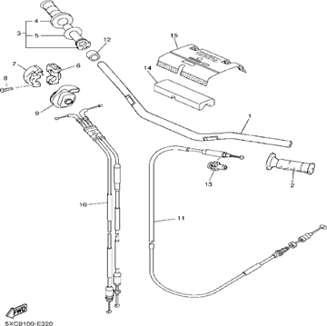 Cable, clutch, Yamaha, 5XC-26335-G0